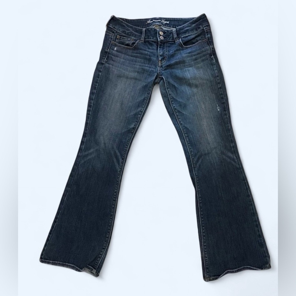 American Eagle Dark Wash Bootcut Jeans – Size 8 Stretch